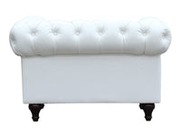 Poltrona Chesterfield Aliza  111x82x70 cm colore Bianco