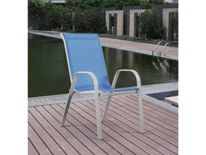 Sedia da giardino textilene Cordoba  Phoenix Blu Set di 2