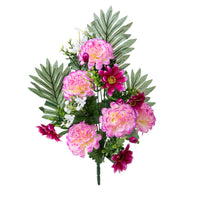 Set 3 Fiori Artificiali Frontale Dalia Margherita x12 49 cm