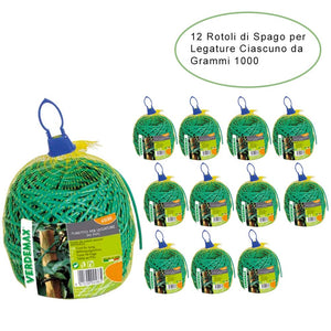 12 rotoli per legature da giardino pvc ciascuno da grammi 1000 diametro 2 mm