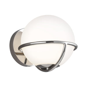 Applique Contemporanea Apollo Acciaio Nichel Lucido 1 Luce G9 3 Ledw 3000K 320Lm