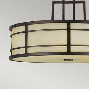 Lampadario Contemporaneo Fusion Acciaio Bronzo 3 Luci E27