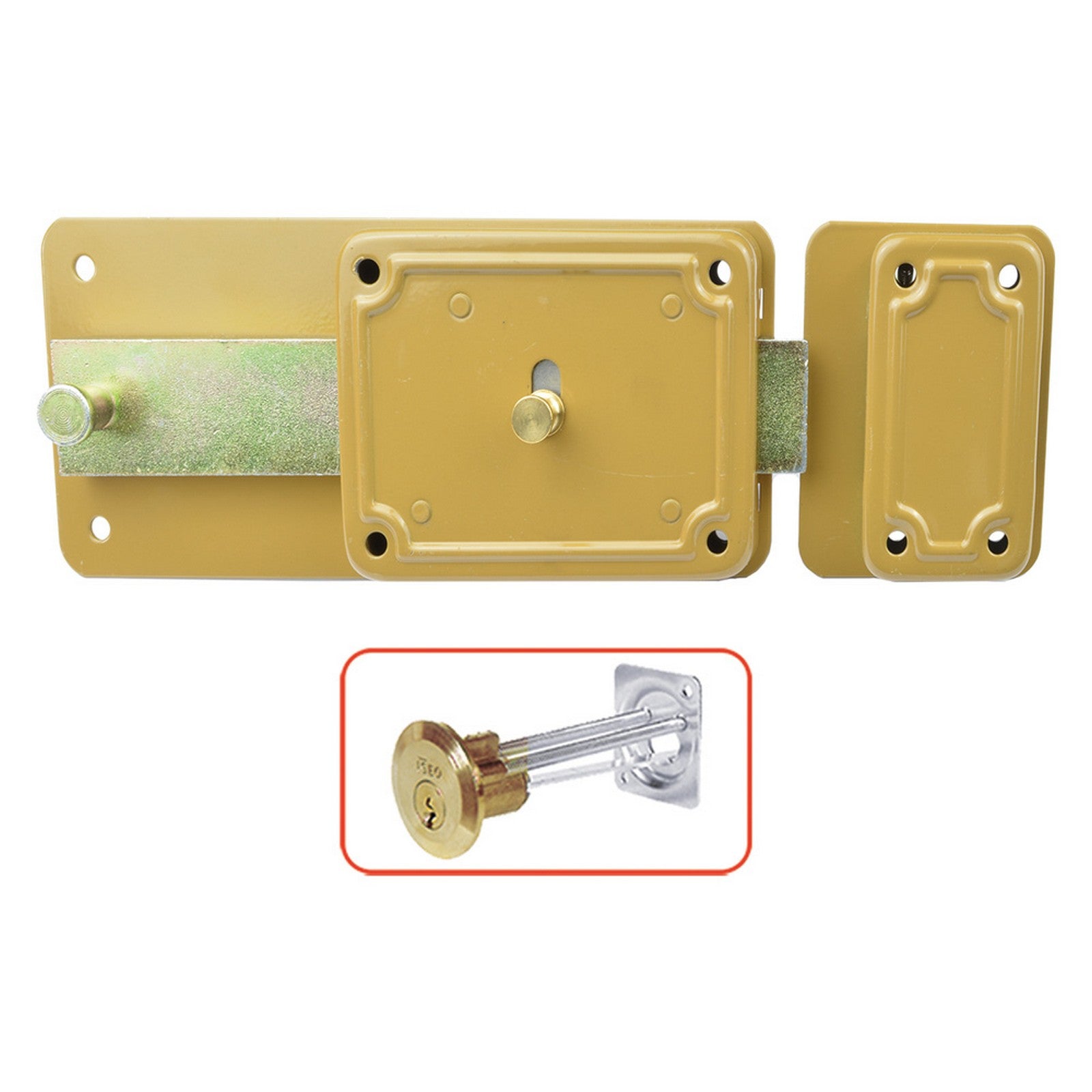 2pz serratura ferroglietto 'p-cs' p60 - 6 mandate e70 dx solo catenaccio cod:ferx.3019916nlm