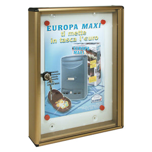 bacheca porta avvisi 1 foglio cm 30 x 5 x 40 - bronzo cod:ferx.3130750nlm