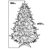 Shard - Albero di Natale effetto realistico in PE e PVC ø121x180H, 1394 rami