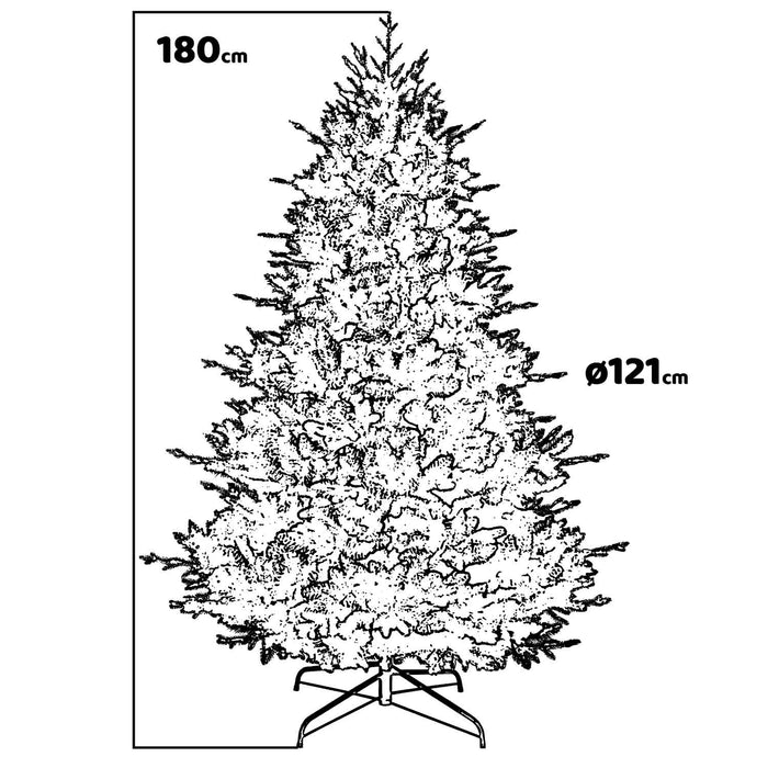 Shard - Albero di Natale effetto realistico in PE e PVC ø121x180H, 1394 rami