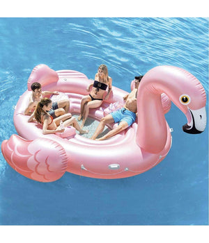 Fenicottero Gonfiabile Gigante Isola Party 422 X 373 X 185 Cm Mare Piscina 4 Posti         