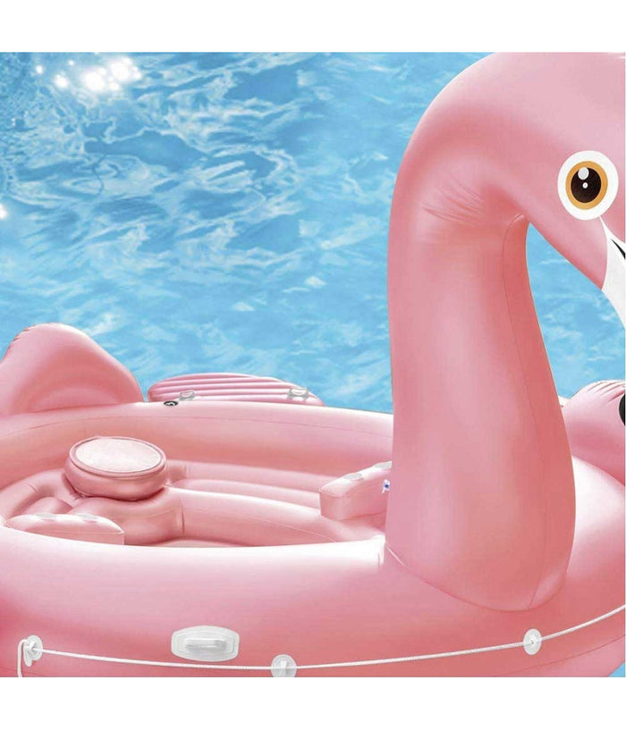 Fenicottero Gonfiabile Gigante Isola Party 422 X 373 X 185 Cm Mare Piscina 4 Posti         