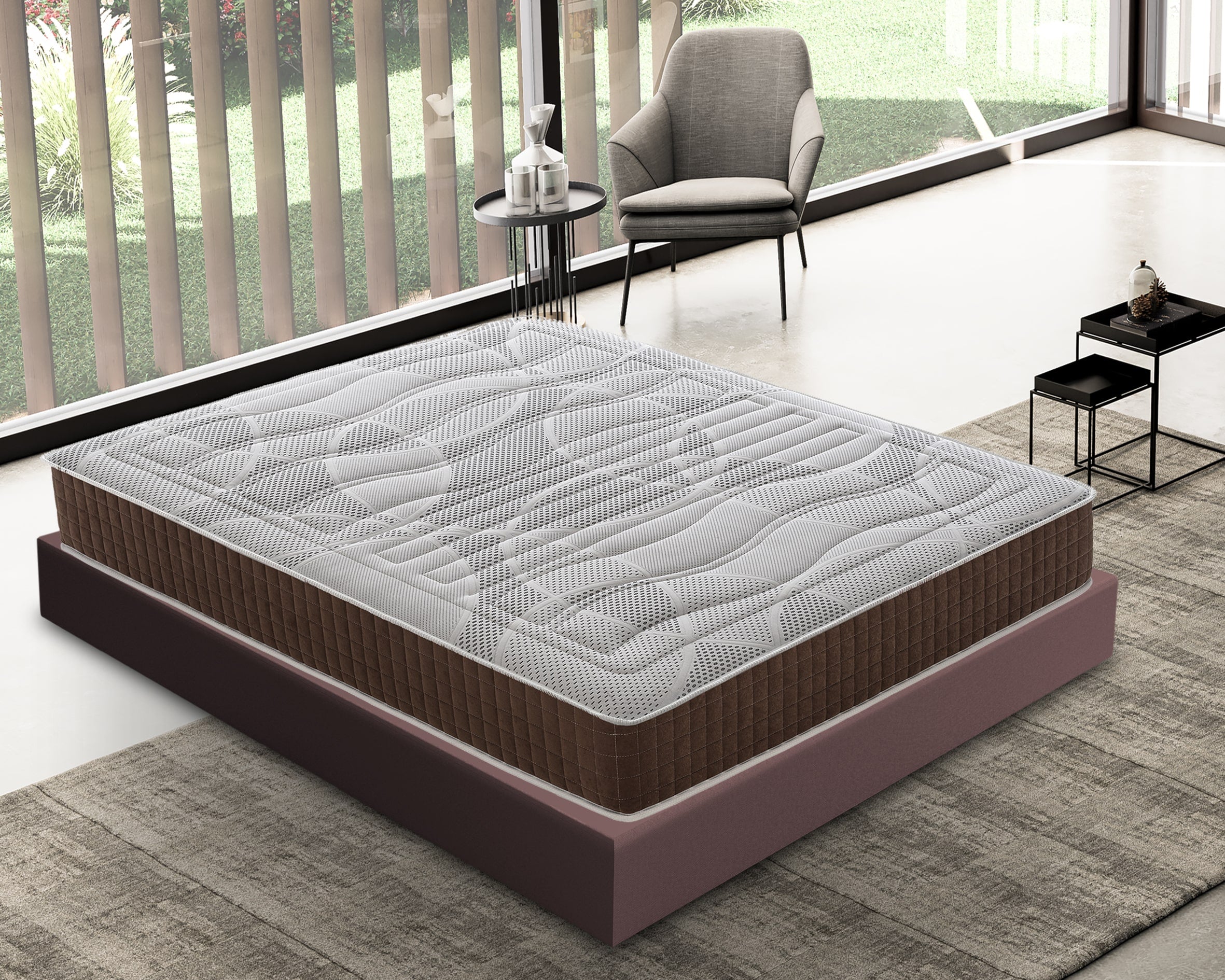 Materasso Singolo 90x200 in Memory Foam - 13 Zone di Comfort - Alta densità  - Reversibile - Ortopedico - Rigidità  H3   