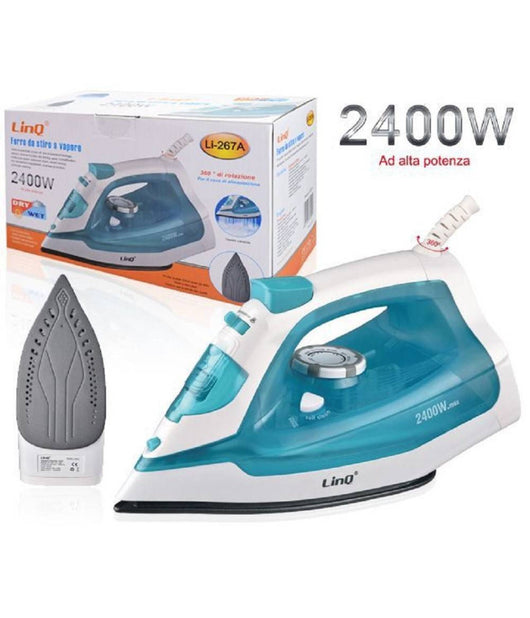 Ferro Da Stiro A Vapore Steam Iron 2400w 200ml Li-267a Getto Piastra Temperatura         