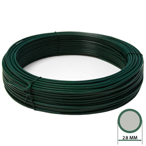 1Pz Filo Di Tensione Diametro  2,8 Mm Matassa Da 100 Mt Plastificato Verde Per Rete E Recinzioni cod Nxt 8891