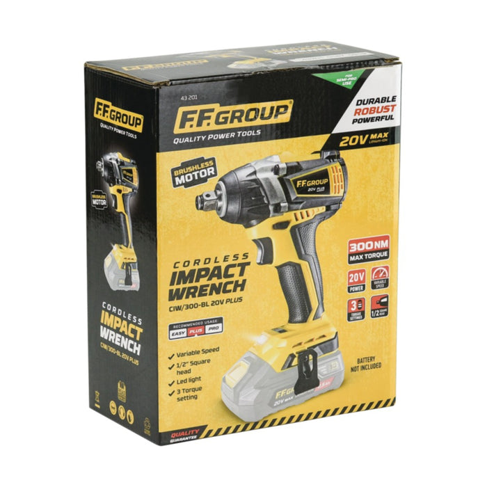 Ff-group cιw/300-bl 20v plus avvitatore a massa battente a batteria uso semi professionale