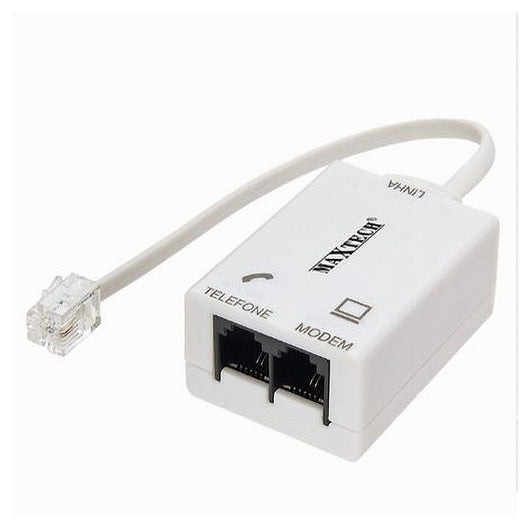 Filtro Adsl Splitter Telefonico Plug Rj11 Ingressi Femmina Sdoppiatore Maxtech Sp-ad01         