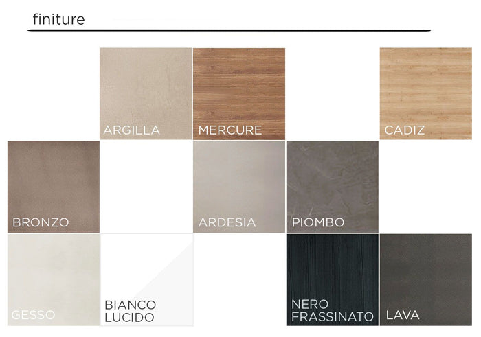 Parete di design L.276 con libreria, finitura Argilla e Bronzo ZLCINFNCOMP13