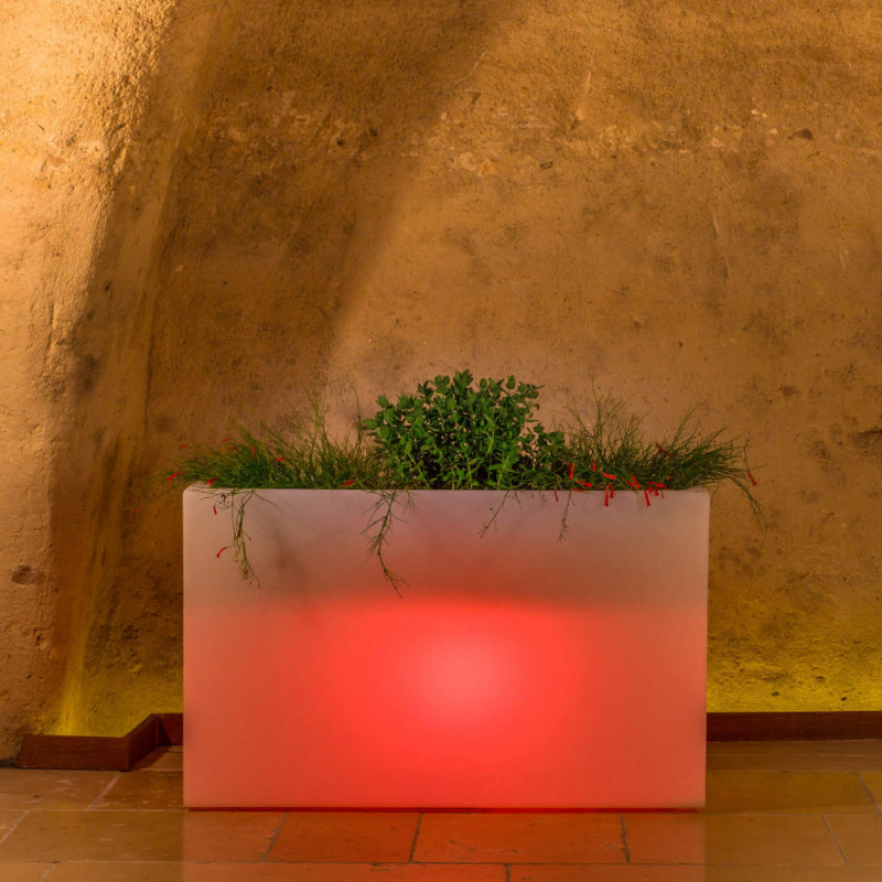 FIORIERA SCULPTOR 50 h CON LED MULTICOLOR E BATTERIA SOLARE