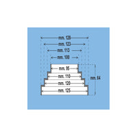First cono riduzione a gradini m 100mm x f 125mm per tubi aerazione cappa