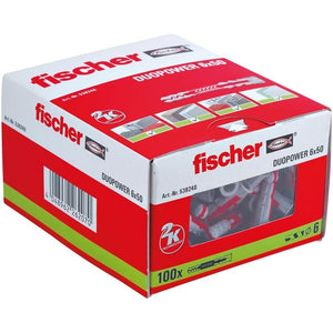 Fischer duopower tassello prolungato nylon da 6x50mm - 100pz