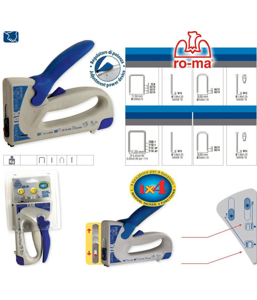 Fissatrice Chiodatrice Romeo Maestri Roma Multi Tak 5314 Per 4 Funzioni Prof         