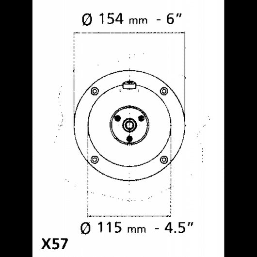 FLANGIA MONTAGGIO SEMINCASSO X57