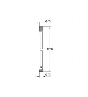 Doccino 2 getti con supporto e flessibile Grohe, serie Vitalio Start cod 78787