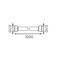 Flessibile doccia in acciaio, cromato, allungabile da 175-200 cm cod 79878