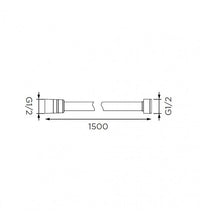 Flessibile doccia in acciaio cm 200 cm doppia aggraffatura, cromato cod 79876