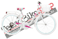 Bici Bambina MBM Fleur 24 pollici 6 Velocità colore Bianco