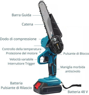 Forbice da Potatura a Batteria con Motosega a Batteria 6 Pollici incluso