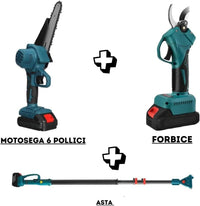 Forbice da Potatura a Batteria con Motosega a Batteria 6 Pollici incluso