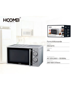 Forno A Microonde Combinato + Grill 700 W 20 Litri Timer Funzione Scongelamento         