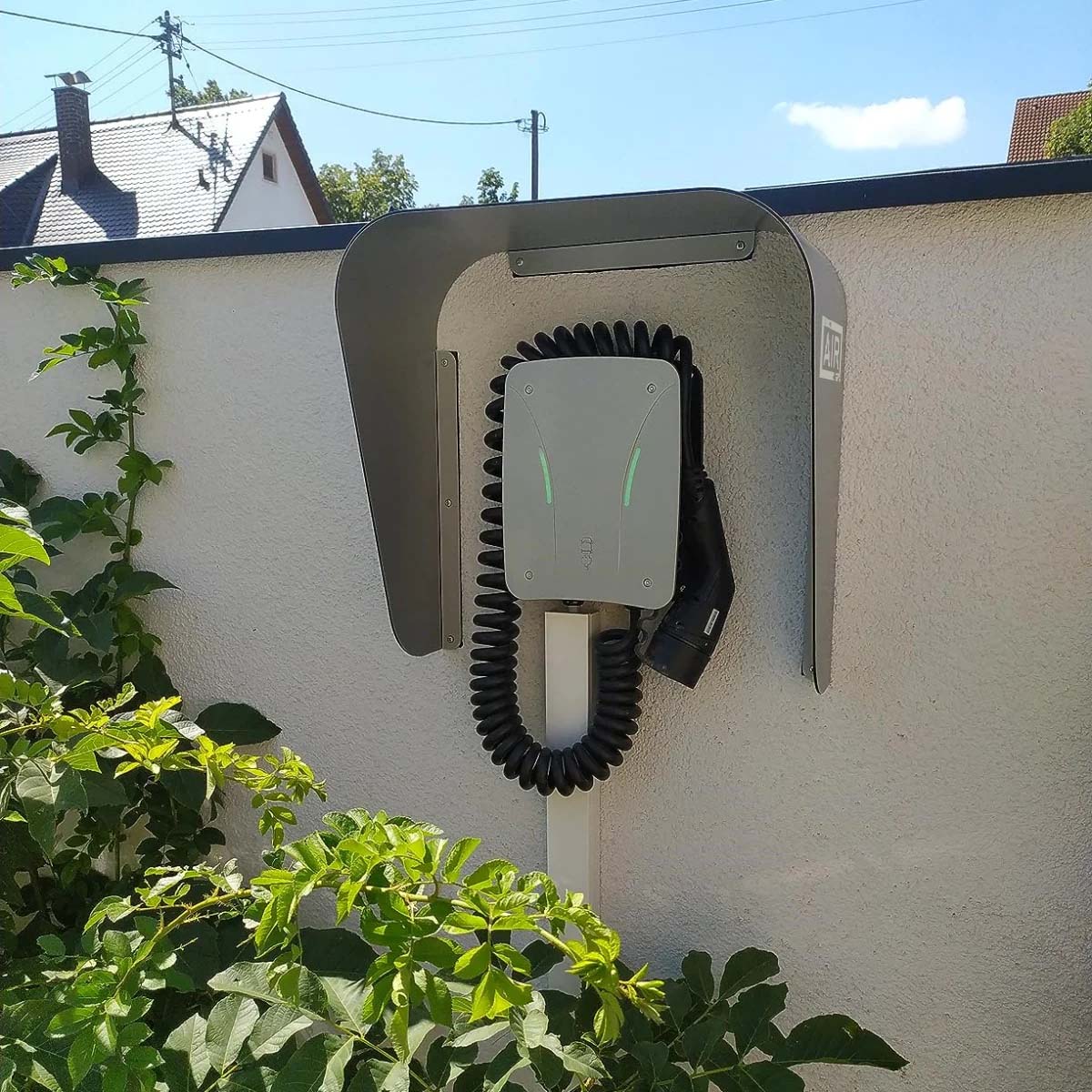 Copertura per Wallbox domestiche protezione contro le intemperie per stazione di ricarica auto elettrica inverter solare bianco L