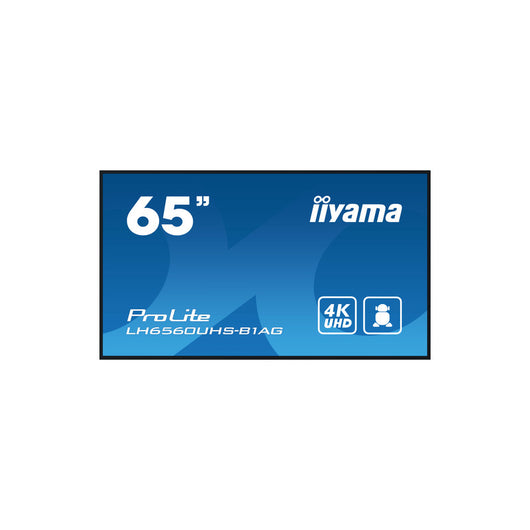 Iiyama lh6560uhs-b1ag visualizzatore di messaggi pannello a digitale 165,1 cm (65") led wi-fi 500 cd/m² 4k ultra hd nero proces  - lh6560uhs-b1ag