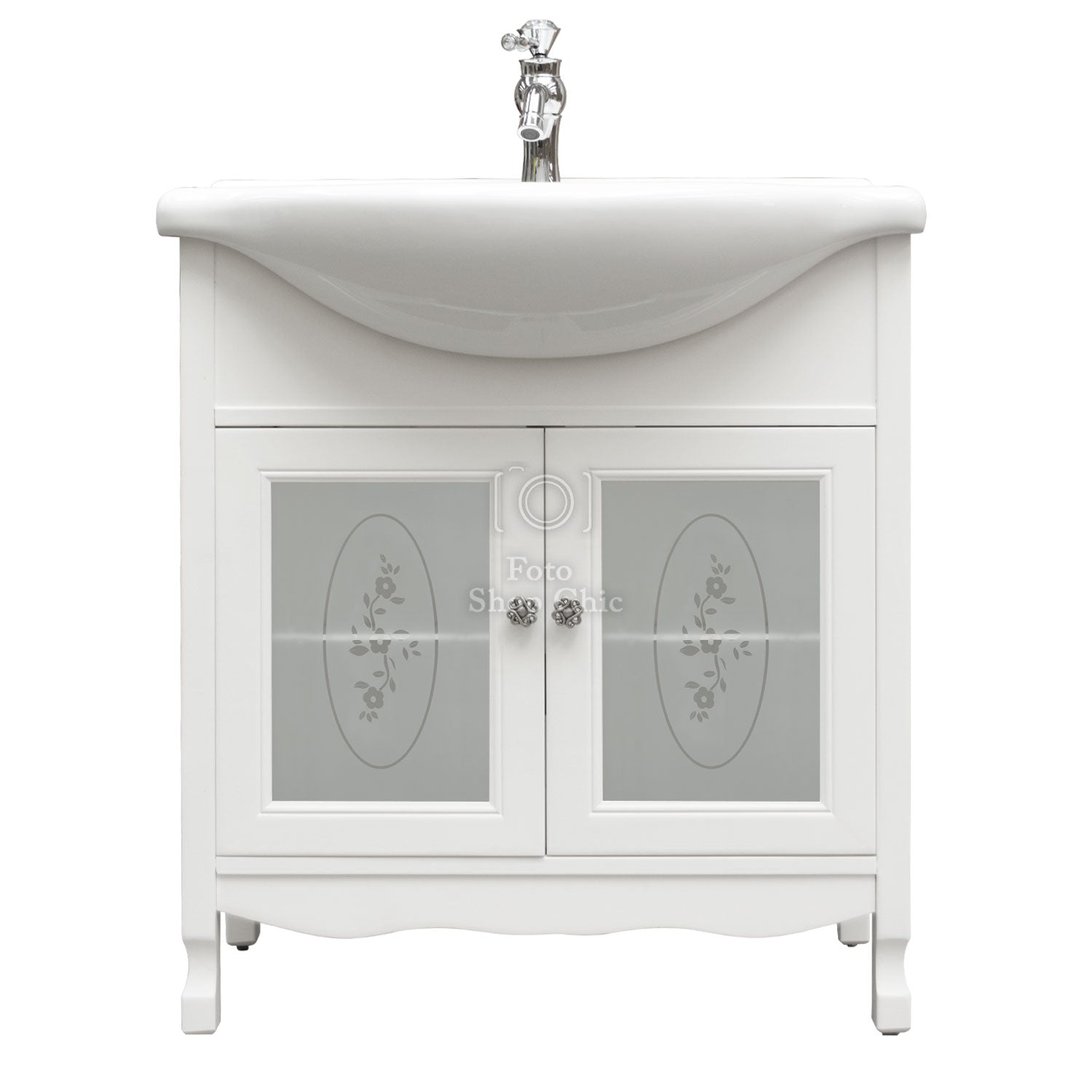 Mobile bagno lavabo shabby per piccoli spazi - 85 cm