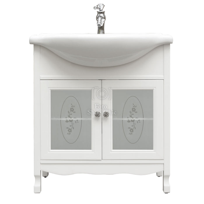 Mobile bagno lavabo shabby per piccoli spazi - 85 cm