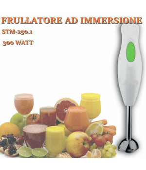 Frullatore Ad Immersione Mixer Lame Acciaio Inox Minipimer Sbattitore Tritatutto         