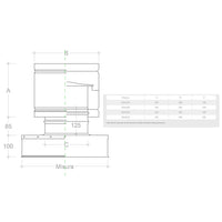 Fumaiolo a botte 4 venti inox base rettangolare 32x52cm