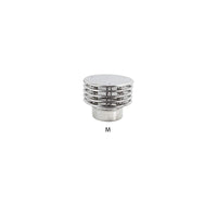 Fumaiolo con lamelle inox base tonda innesto m maschio da 130mm