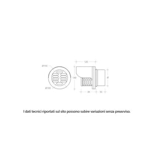 Fumaiolo pellet innesto m maschio, diametro 80mm