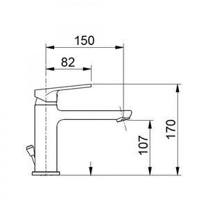 Miscelatore Monocomando lavabo cromato - FUNKY