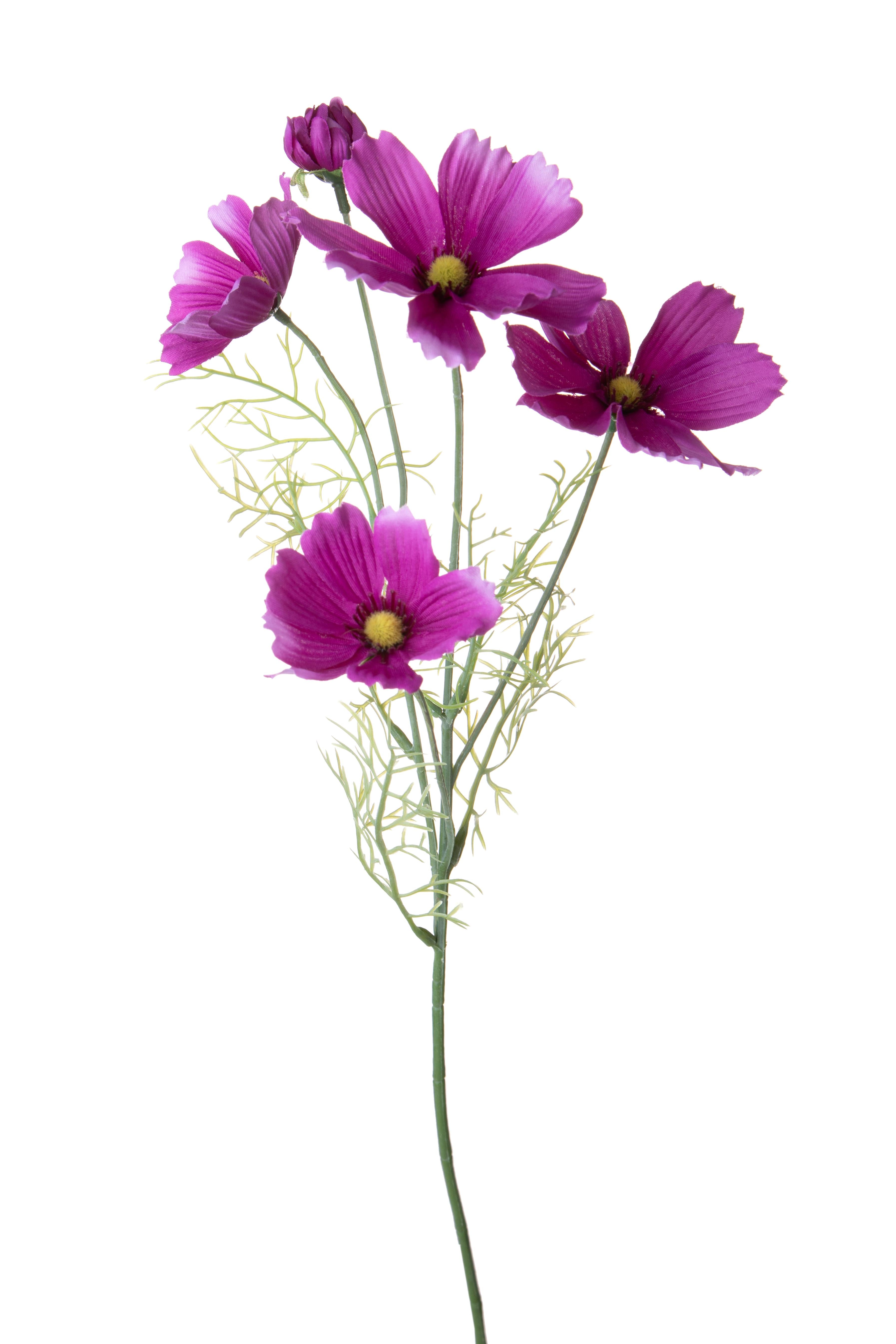 Set 8 Rami Artificiali Cosmos in Fiore per 5 H 68 cm