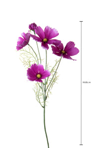 Set 8 Rami Artificiali Cosmos in Fiore per 5 H 68 cm