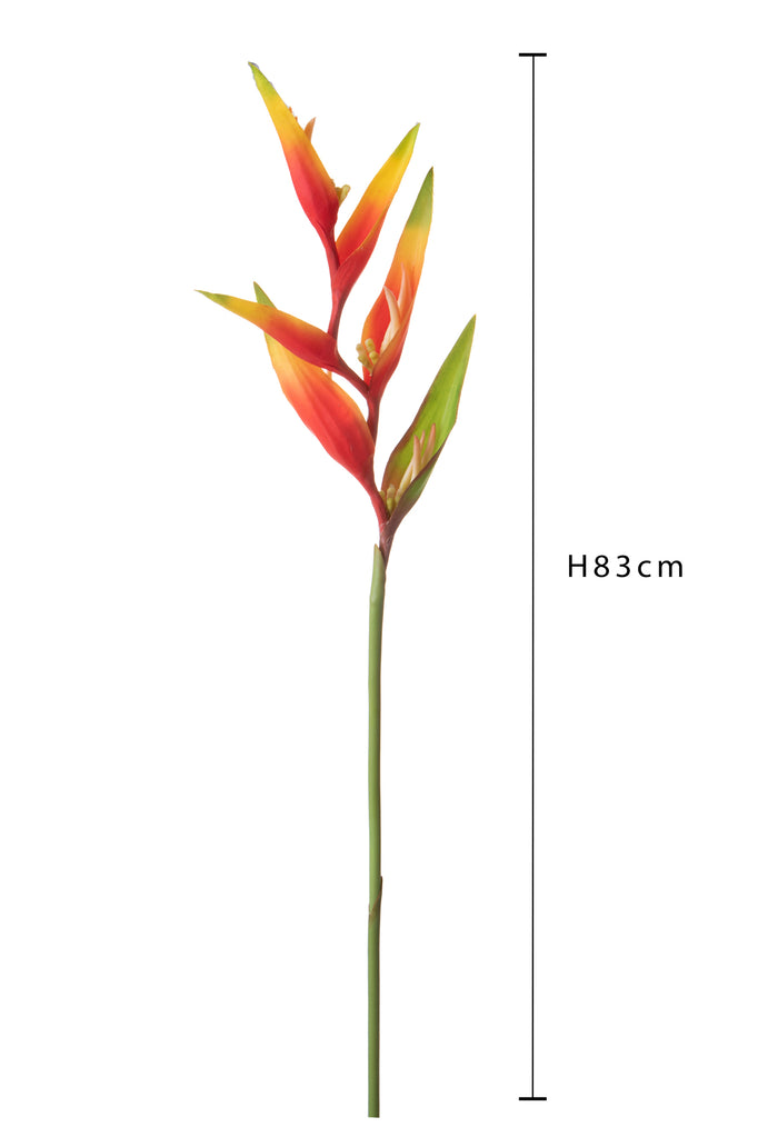 Set 3 Rami Artificiali Heliconia 83 cm