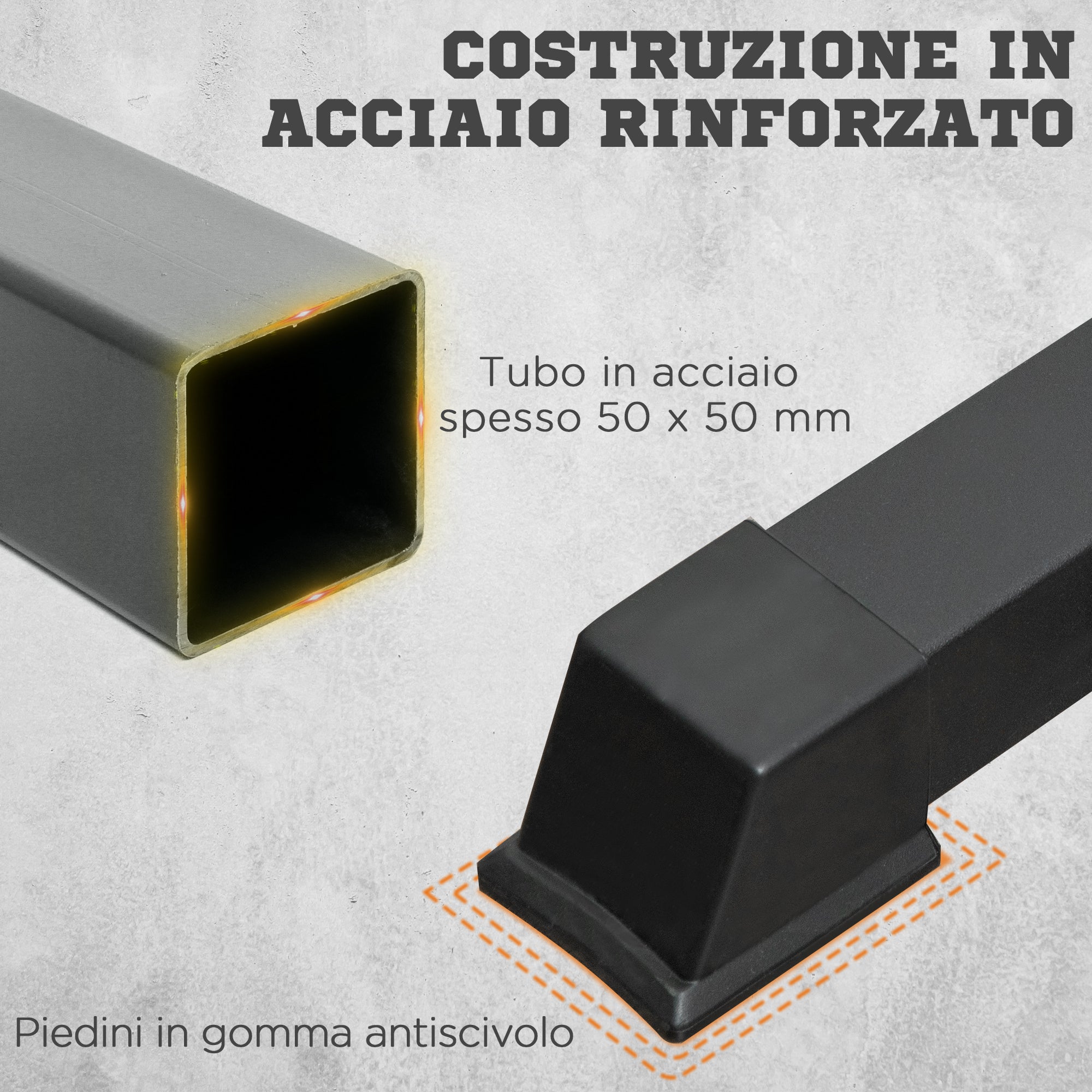 Porta Bilanciere con Supporti 111-151x69x120-150 cm in Acciaio Nero