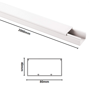 Canale bianco portacavi pvc rigido autoestinguente 80x40mm barra 2 metri