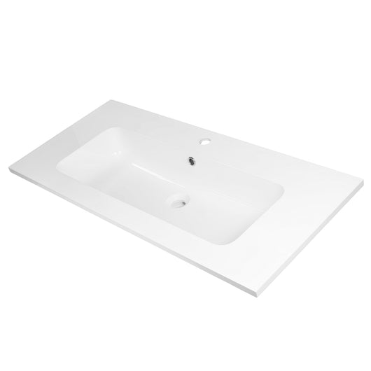 Lavabo ad incasso in mineral marmo 101x46 cm mobile composizione bagno *** confezione 1