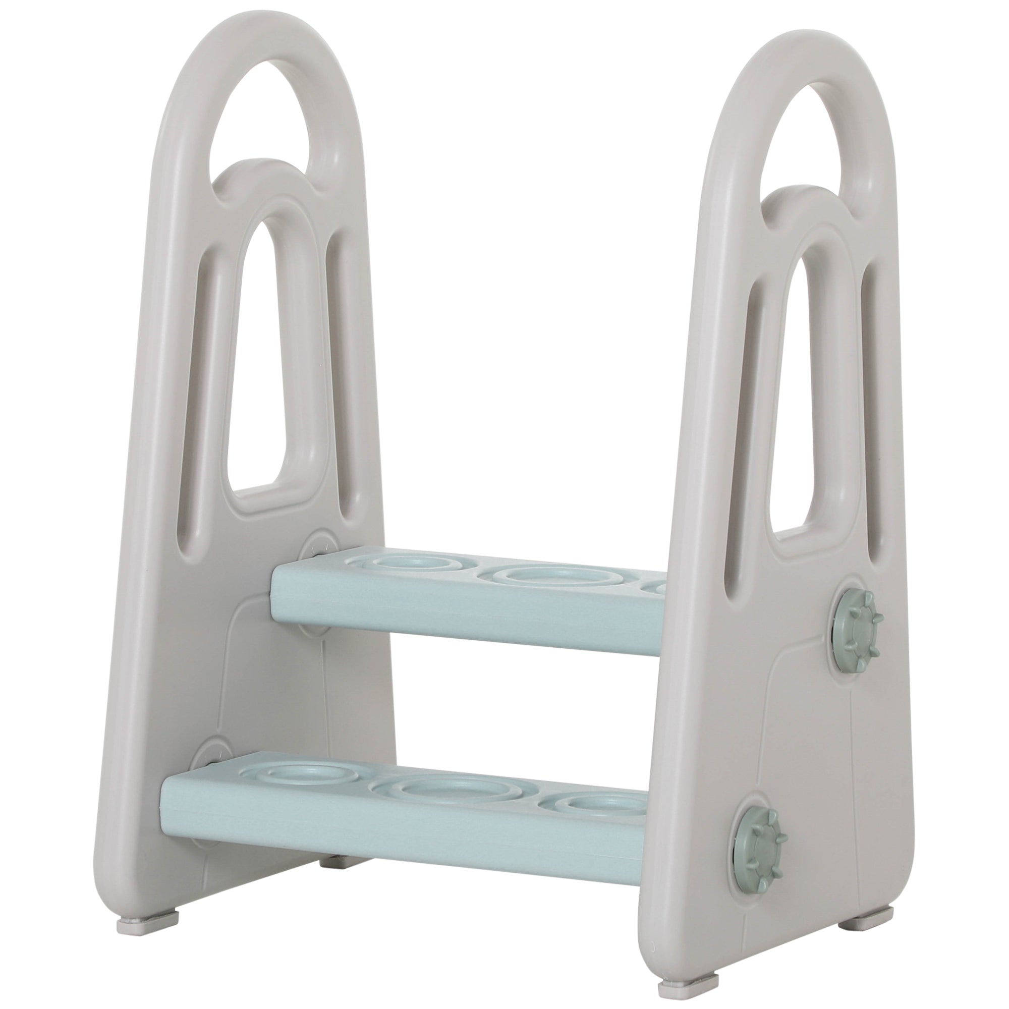 Sgabello per Bambini Scaletta a 2 Gradini 435x38,5x61 cm Blu e Grigio