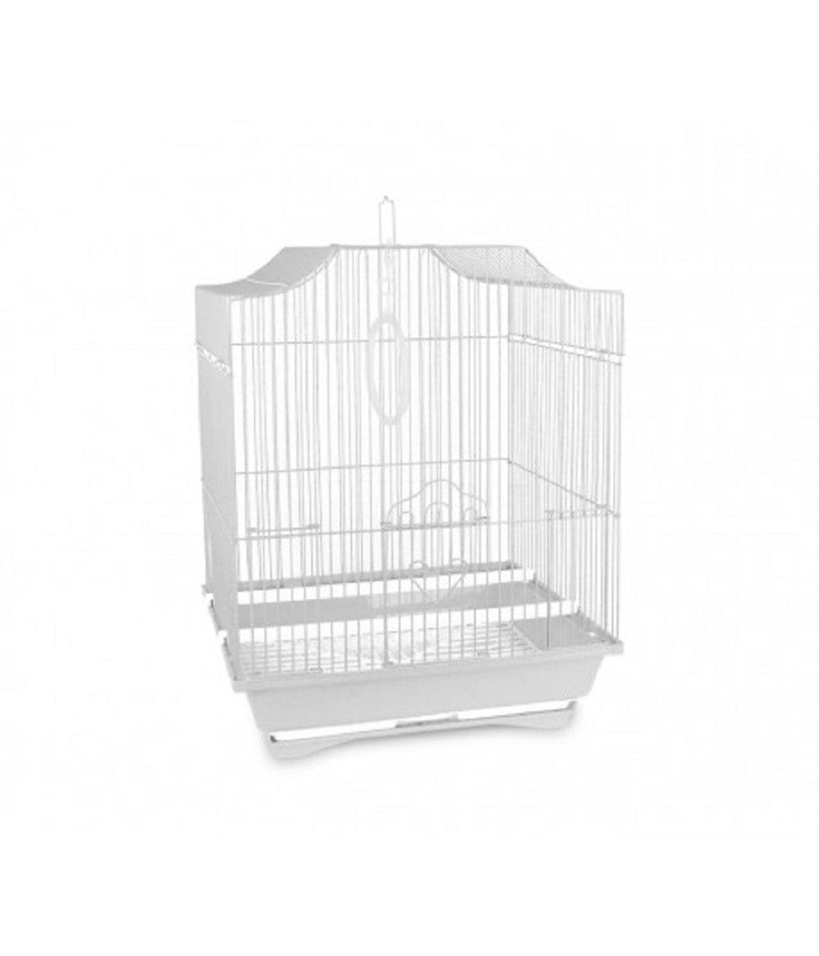 Gabbia Uccelli Di Piccole Dimensioni Fly 43.5 X 28.5 X 22 Cm Due Mangiatoie         