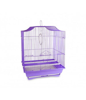 Gabbia Uccelli Di Piccole Dimensioni Fly 43.5 X 28.5 X 22 Cm Due Mangiatoie         