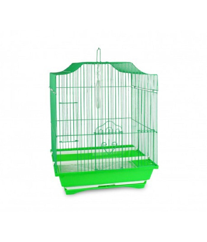 Gabbia Uccelli Di Piccole Dimensioni Fly 43.5 X 28.5 X 22 Cm Due Mangiatoie         