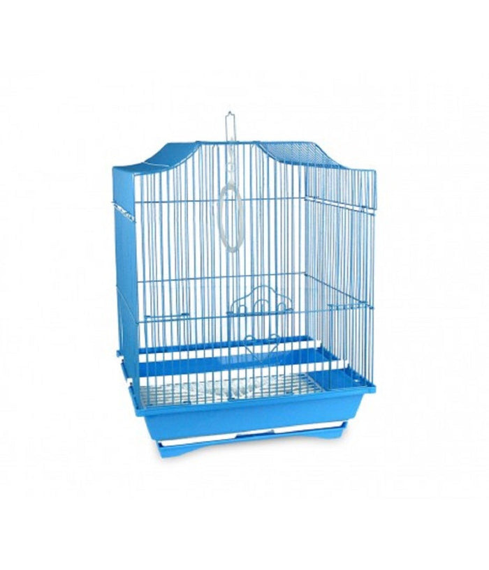 Gabbia Uccelli Di Piccole Dimensioni Fly 43.5 X 28.5 X 22 Cm Due Mangiatoie         